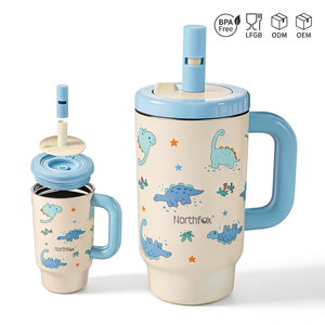 Nouvelle <span class=keywords><strong>tasse</strong></span> de voyage isotherme en acier inoxydable de 800 ml, <span class=keywords><strong>série</strong></span> Noël, avec poignée, double paroi, anti-fuite, réutilisable, pour café - Product Image 1