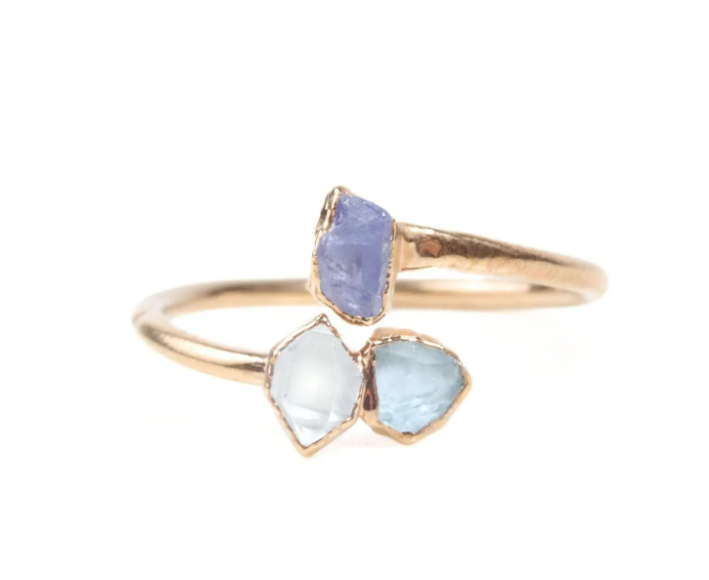 Pyrmid Rings Birthstone Rings for Wholesale - Gold Electroplated Gemstone Ring ...