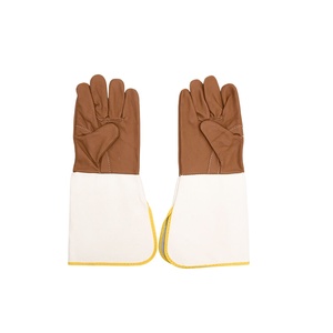 Customizable Welding Leather <b>Gloves</b> 7oz Thickness Waterproof Anti-Vibration <b>Knit</b> Wrist Cuff - Product Image 5