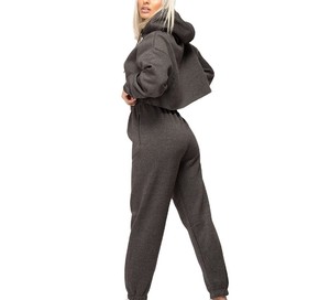 Conjunto deportivo con capucha para mujer, OEM, para minoristas de ropa deportiva, marca privada, directo de fábrica - Product Image 3