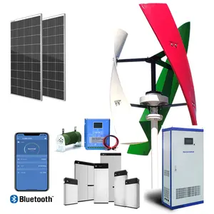 Fábrica Novo Design 500w 3000w 3kw 4kw 5kw 10kw 48v/220v Vertical Pequeno Gerador De Turbina Eólica e Kits De Sistema Híbrido Solar