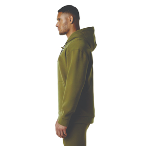 Sudadera con Capucha Verde Oliva para Hombre, Corte Regular, Felpa Francesa, Informal, Transpirable, Ajustada, para Otoño - Product Image 3