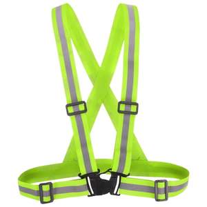 Cinturón Deportivo Unisex de Poliéster al por Mayor, Chaqueta de Ciclismo Fluorescente Elástica Reflectante con Tiras de Alta Visibilidad para Seguridad en Aeropuertos - Product Image 3