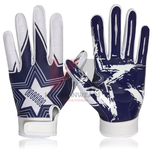 Guantes de Fútbol Americano Transpirables con Palma de Silicona Adhesiva, Logotipo Personalizado, Equipo de Entrenamiento Profesional para Receptores, Fabricante Mayorista - Product Image 1