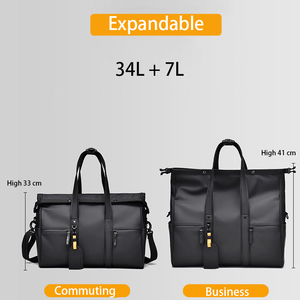 Bolsa de Lona Negra de Nailon de Alta Calidad para Hombre con Correa Ajustable, Bolsa de Viaje con Cierre, Bolsa de Gimnasio, Bolsas de Fitness - Product Image 4