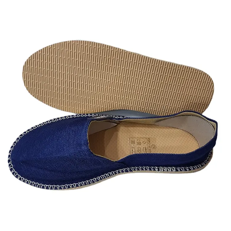 Blue Denim Upper Material Bulk Selling Lightweight Women's Shoes/Flats Espadrilles at Best Competitive Price