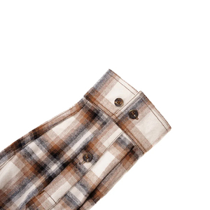 Premium Cotton Streetwear Plaid Shirt Private <b>Label</b> Wholesale Flannel Shirts Urban Streetwear Brushed Cotton Fashion Clothing - Product Image 3