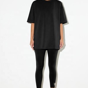 Wholesale Women's Heavy <b>Weight</b> Cropped T-Shirts <b>Blank</b> Cotton Boxy Fit Oversized Tees Knitted Fabric Streetwear Quick Dry - Product Image 6