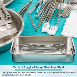 Bandeja Quirúrgica Manual de Acero Inoxidable con Tapa, Certificada CE e ISO, Autoclavable, Multitamaño, para Instrumentos Médicos, Dentales y de Laboratorio, OEM ODM - Product Image 5