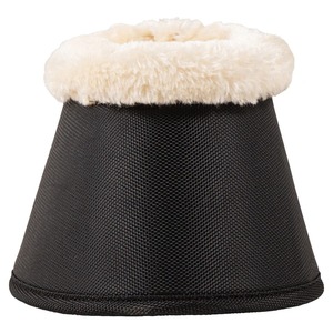 Protège-jambes de sport pour chevaux en polaire noire personnalisables, couleur unie, avec fermeture auto-agrippante - Product Image 3