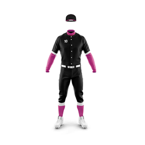 Professional Men's Customized Color Logo V-neck Short Sleeve Softball Uniforms Comfortable Breathable 100% Polyester High - Product Image 3