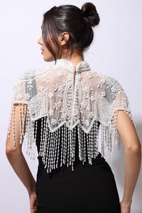 Joyería Corporal de Lujo Plateada con Cuentas Hechas a Mano, Flecos Largos y Bordado Intrincado para Uso Diario Femenino - Product Image 6
