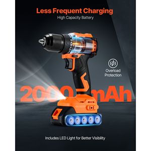 Trapano Avvitatore a Batteria da 1/2 Pollice con Batteria al Litio, Doppia Velocità Variabile, Motore Brushless, Personalizzabile, Supporto OEM, Max 13mm - Product Image 6