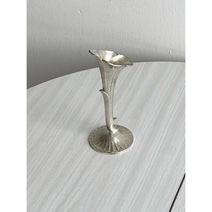 <b>Vintage</b> Handmade Floral Design Decorative Metal <b>Vase</b> Art Deco Aluminum Tabletop Flower <b>Vase</b> - Product Image 1