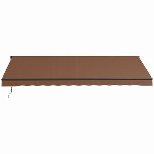 Toldo Retráctil de 16 Pies x 10 Pies, 280 g/m², Resistente a los Rayos UV, Protección Solar, Marrón, Brazos Plegables, Resistente al Viento, para Terraza, Balcón, Patio - Product Image 1