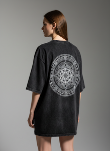 T-shirts pour femmes à manches courtes, coupe oversize, personnalisables, vierges, effet délavé à l'acide, style vintage, en tissu épais - Product Image 3