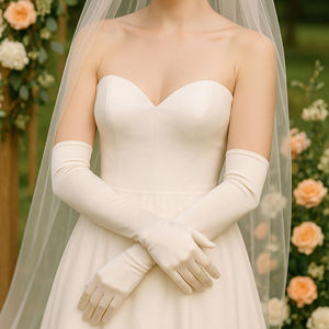 Guantes de Ópera Personalizados para Mujer, Elegantes, Casuales, de Poliéster y Spandex Elástico, Largos hasta el Codo, con Dedos Completos, para Fiestas, Bodas - Product Image 6