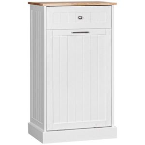 Contenitore per Rifiuti Riciclabili Bianco Autoportante con Cassetto Ribaltabile per Uso Interno ed Esterno - Product Image 5