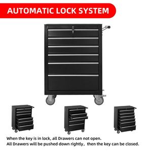 Cassettiera Portautensili a 6 Cassetti con Ruote, Grande Capacità, in Metallo, con Ruote Bloccabili, Organizzatore per Stoccaggio, Personalizzabile OBM OEM - Product Image 3