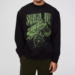 Wholesale Custom Logo Printed <b>Men</b> Sweatshirts Loose Fit O-Neck Oversize <b>Pullover</b> <b>Men</b> Basics Cotton Blended Sweatshirt - Product Image 1