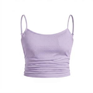 Camiseta Deportiva para Mujer, Transpirable, Ligera, de Spandex/Nailon, de Secado Rápido, Cuello Alto, para Yoga y Entrenamiento - Product Image 2