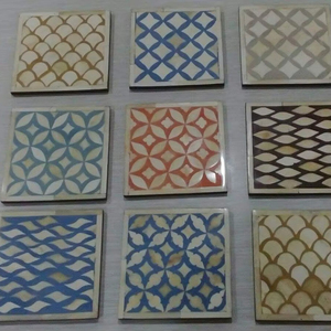 Premium Design Resin Inlay Coaster <b>Set</b> MDF Coaster Resin Coaster MDF Resin Inlay Coaster Place Mats at factory Wholesale Price - Product Image 1