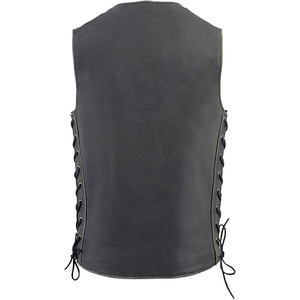 Chaleco de Cuero Genuino Samroz Sports para Hombre, Cuello en V, Cierre de Cremallera, Transpirable, Ajuste Personalizado, Ropa Exterior Informal - Product Image 3