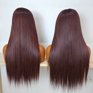 Perruques Lace Front Kinky Straight Pré-Pluckées et Pré-Coupées en Cheveux Humains avec Fermeture HD Lace pour Femmes, Noir Naturel, 26 Pouces - Product Image 2