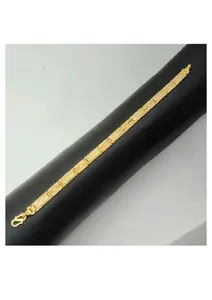 Bijoux traditionnels et modernes, bracelet pour homme en or 22 carats élégant avec motif de maillons gravés classiques, finition haut de gamme, élégant - Product Image 3