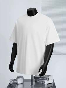 Unisex <b>White</b> Basic T-Shirt Adult & Kids Casual Wear Simple Design <b>Plain</b> Front Back Short Sleeve Cotton Look Apparel OEM Service - Product Image 1