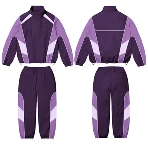 Customized Latest Design 2026 2 Pieces Vintage Outdoor <b>Camping</b> Zipper Nylon Unisex New Arrival <b>Windbreaker</b> Jacket Set Tracksuit - Product Image 6