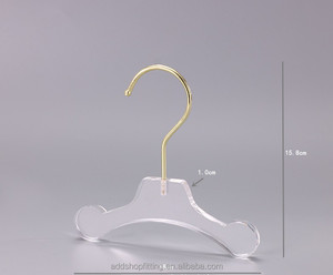 AS 15CM Durable Functional Cute Acrylic Crystal Transparent Clothing Organizer Pet Hanger for Baby Clothes and Wardrobe - Product Image 1