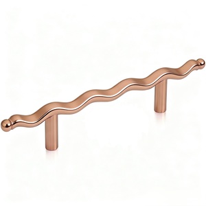 <b>Light</b> Luxury Hammer Patterned Drawer <b>Handle</b>, Single Hole <b>Handle</b>, Wardrobe <b>Handle</b>, Brass Copper <b>Handle</b>, European Style - Product Image 4