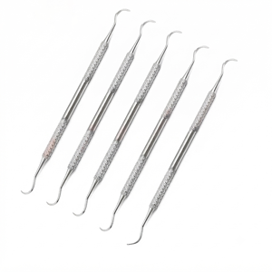 Juego de 10 piezas de raspadores dentales Sickle H6-H7, instrumentos dentales manuales sólidos ISO - Product Image 1