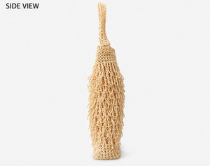 Hand Sisal Bag <b>Macrame</b> Wall Hanging With Tassels Irregular Shape Indoor Decor Living Room <b>Art</b> - Product Image 6
