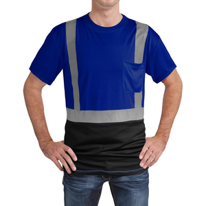 T-shirt de sécurité réfléchissant en polyester personnalisable avec logo, directement de l'usine, vêtements de sécurité faciles à porter, fabriqués par des fabricants de vêtements de sécurité. - Product Image 2
