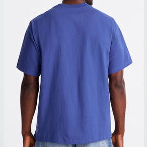 Camiseta de Manga Corta para Hombre con Logotipo Personalizado, 100% Algodón, Cuello Redondo, Color Sólido, Informal, Fabricante de Camisetas para Hombre, Marca Privada OEM ODM USA - Product Image 3