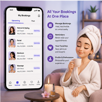 Platform Manajemen Salon Berbasis AI Optimasi Janji Waktu Persediaan Pelanggan Wawasan Pelanggan Penjadwalan Staf Android MAC Web