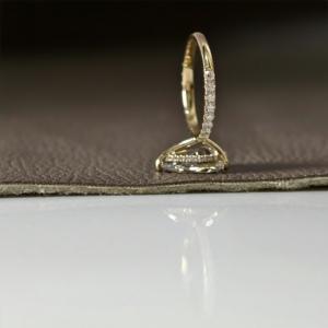 Anillo de Compromiso Aries Jewel Pave Band con Diamante Cultivado en Laboratorio de 3 CT, Corte Pera, Oro de 14K, Certificado IGI, Diamante VS1 E para Aniversario o Boda - Product Image 5