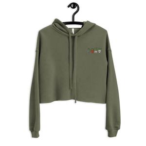 OEM personalizado mujer pulóver Sudadera con capucha XS tamaño francés Terry polar Puff estampado bordado forrado invierno recortado sudaderas con capucha dobladillo crudo - Product Image 4