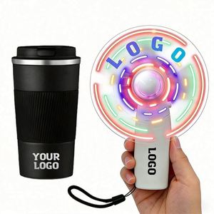 Wholesale Messages Manufacturer Promo Business Event Advertising Gift Mini Hand Fan With Logo Led Handheld Fans - Product Image 1