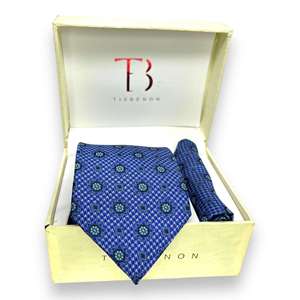 Corbata de seda clásica azul - Product Image 1