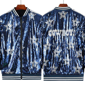 Custom Women <b>Sequin</b> Football T Shirt Game Day Jersey Style Sparkle <b>Top</b> Fanwear Sports Shirt OEM Bulk Wholesale - Product Image 2