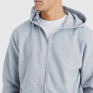 Custom Heavyweight Zip up <b>Mens</b> <b>Hoodies</b> <b>Thick</b> Cotton French Terry Breathable Quick Dry Oversized Zip up <b>Hoodies</b> for <b>Men</b> - Product Image 3