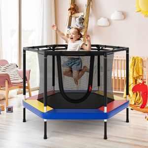 Trampoline récréatif pour tout-petits de 4 pieds avec filet de sécurité pour usage domestique et parcs de trampolines - Product Image 4