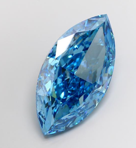 Diamante Cultivado en Laboratorio con Certificación IGI, Corte Marquise Modificado de 27.30 CT, Color Azul Intenso, Claridad SI1, CVD ROYAL GEMS para Joyería - Product Image 4