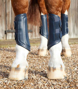 Protège-jambes en néoprène maillé pour chevaux, protection extérieure, absorption des chocs, ajustement confortable, personnalisable, fourniture OEM ODM - Product Image 5