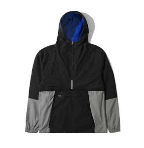 Veste à capuche pour homme, couleur contrastée, vert et violet, imperméable, fermeture éclair, décontractée, pour le printemps - Product Image 5