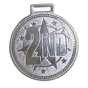 Ensemble de médailles de compétition sportive Or Argent Bronze avec rubans jaunes 5,08 cm (2 pouces) de diamètre Rond 1ère 2ème 3ème place - Product Image 2