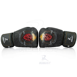 Équipement sportif, gants de boxe en cuir de haute qualité, personnalisables, antidérapants, fabricants pakistanais, vente en gros, ROBUST INDUSTRIES - Product Image 2